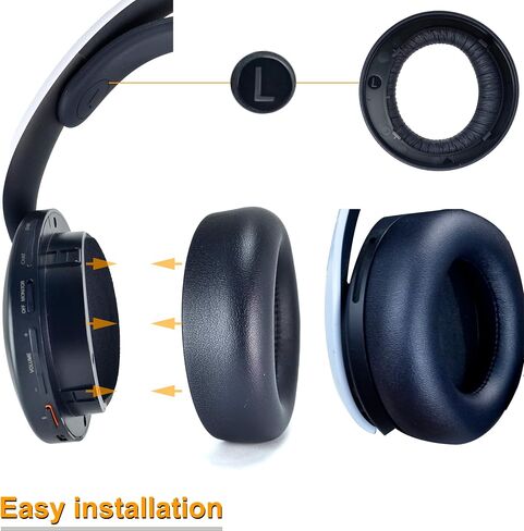 PS5 Cooling Gel Ear Pads - defean Replacement Ear Cushion Cover Cushion Compatible with Sony ps5 Wireless Headphone, Pulse 3D Wireless Headset, Vsilky Cool Fabric, High-Density Noise Cancelling Foam in Kuwait