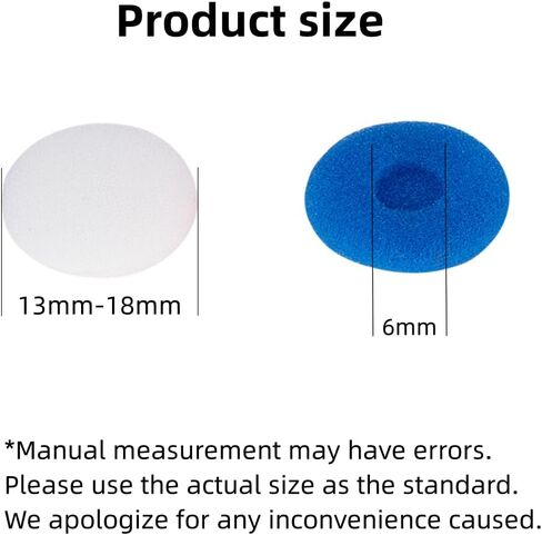 6 Pairs Foam Ear Pads Cushion Earpads Pillow Sponge Earmuff Cover Cups Compatible with 13mm-18mm Earpiece Headphone Two Way Radio Walkie Talkie Earpiece（Black） in Kuwait