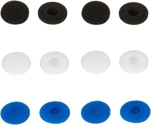 6 Pairs Foam Ear Pads Cushion Earpads Pillow Sponge Earmuff Cover Cups Compatible with 13mm-18mm Earpiece Headphone Two Way Radio Walkie Talkie Earpiece（Black） in Kuwait