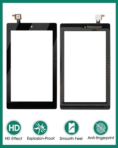 لجهاز Amazon Kindle Fire 7 (إصدار الجيل السابع 2017 SR043KL) جزء بديل لمحول رقمي لشاشة تعمل باللمس مع لاصق، بدون شاشة LCD، بدون تعليمات (ليس للجيل الخامس، إصدار 2015 و7 للأطفال) in Saudi Arabia