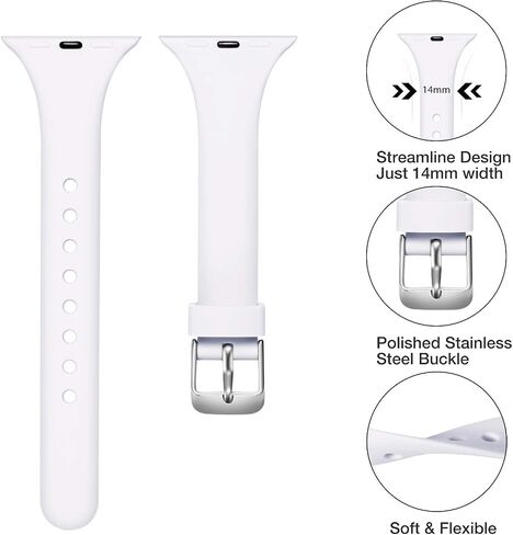 Laffav Slim Band for Apple Watch Bands for Women 40mm 38mm 41mm 42mm in Kuwait