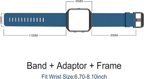Simpeak Sport Band Compatible with Fitbit Blaze Smartwatch Sport Fitness, Silicone Wrist Band with Meatl Frame Replacement for Fitbit Blaze Men Women in Kuwait