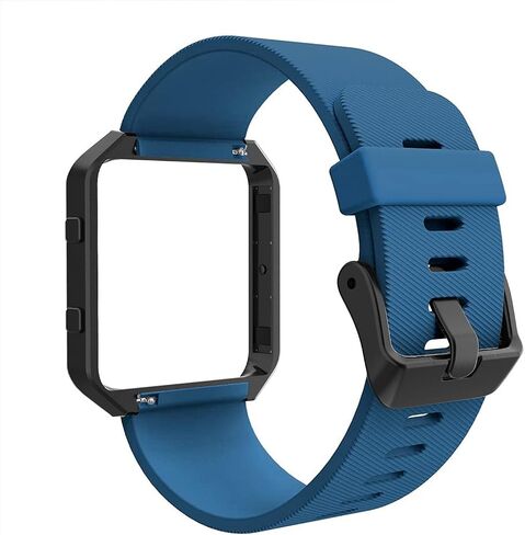 Simpeak Sport Band Compatible with Fitbit Blaze Smartwatch Sport Fitness, Silicone Wrist Band with Meatl Frame Replacement for Fitbit Blaze Men Women in Kuwait