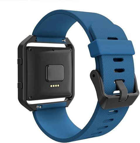 Simpeak Sport Band Compatible with Fitbit Blaze Smartwatch Sport Fitness, Silicone Wrist Band with Meatl Frame Replacement for Fitbit Blaze Men Women in Kuwait