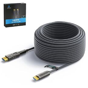 Fiber Optic HDMI Cable - 50ft, 4K@60Hz, HDMI to HDMI & Micro HDMI, HDR10, ARC, 3D, Slim for Laptop, Camera, PS4, Projector, TV in Kuwait