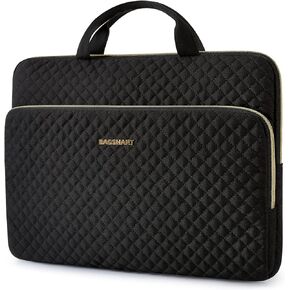 BAGSMART 15.6 inch Laptop Shoulder bag, Laptop Sleeve Compatible with MacBook Pro 16 Inch,15.6 inch HP,Dell,Acer Aspire,Asus Notebook,Laptop Protective Case with Shoulder Strap,Pocket,Handle,Beige