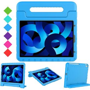 حافظة BMOUO 2022 iPad Air الجيل الخامس (10.9 بوصة) للأطفال، حافظة iPad Air الجيل الرابع للأطفال 2020، حافظة iPad Air 5/4، حافظة بمقبض قابل للتحويل مقاومة للصدمات لجهاز iPad Air 5th/4th Gen 10.9 بوصة، أزرق in Kuwait