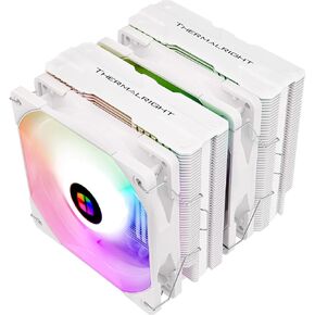 مبرد هواء Thermalright Peerless Assassin 120 White ARGB CPU، 6 أنابيب حرارية، إضاءة ARGB 5V، مروحة TL-C12W-S PWM مزدوجة، تقنية AGHP، لـ AMD AM4 AM5/Intel 1150/1151/1200/2011/1700
