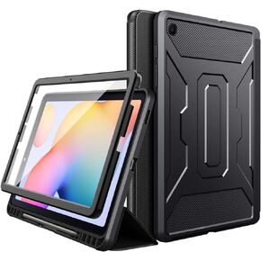 حافظة MoKo تناسب هاتف Samsung Galaxy Tab S6 Lite 10.4 2022 (SM-P613/P619) و2020 (SM-P610/P615)، [واقي شاشة مدمج] حافظة بحامل ثلاثي الطي لكامل الجسم مع خاصية النوم/الاستيقاظ التلقائي وحامل القلم الرصاص - السماء الزرقاء