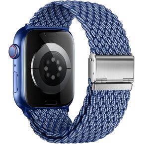 Qimela Compatible with Apple Watch Band 38mm 40mm 41mm 42mm 44mm 45mm 46mm 49mm for Women Men,Sport Solo Loop Strap Stretchy Nylon Braided Wristband for iWatch Series 11 10 9 8 7 6 5 4 SE Ultra 3 2 1 in Kuwait