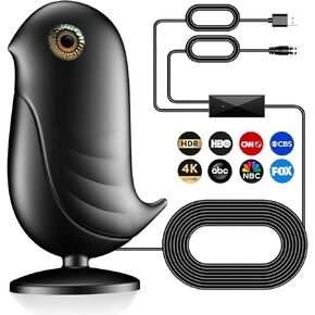 هوائي تلفزيون معزز للإشارة 2023 مع نطاق تغطية يزيد عن 570 ميلًا يدعم 4K 8K 1080p للتلفزيون عالي الدقة الذكي وأجهزة التلفزيون الأقدم، وكابل HDTV للإشارة الداخلية بطول 18 قدمًا in Kuwait