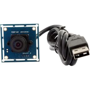 ELP 1mp HD Fisheye USB Camera Module with 170degree Wide Angle Lens for Computer 720P Mini USB2.0 UVC Video Embedded Webcam Board 1/4" OV9712 PC Camera for Laptop, Raspberry Pi, Jetson Nano in Saudi Arabia
