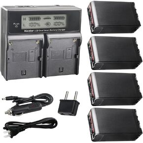 Kastar BP-U90 CH04 Dual Fast Charger Compatible with Sony BP-U30 BP-U60 BP-U60T BP-U66 BP-U65 BP-U68 BP-U70 BP-U90 BP-U95 BP-U96 BP-U98 BP-U100 Battery, BC-U1 BC-U2 BC-CU1 Charger in Saudi Arabia