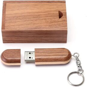 USB Flash Drive Two-Tone Color Wood USB 2.0 Memory Stick Pen Drives with Wooden Box (16GB-2.0)