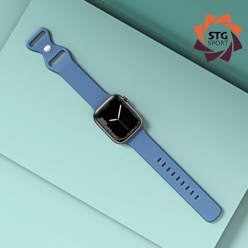 STG Sport Silicone Bands Compatible with Apple Watch Band Ultra 3/2/1 49mm, Series 11/10 46/42mm, 9/8/7 45/41mm, SE 6/5/4 44/40mm, 3/2/1 42/38mm S/M M/L for Women Men in Saudi Arabia