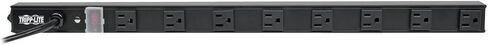 Eaton Tripp Lite PS2408 8-Outlet Long Power Strip for Dorm Room Workbench Shop and Garage, Industrial Heavy Duty Metal Housing, 15ft Long Extension Cord, 12in Length, Mountable/Wall Mount in Kuwait