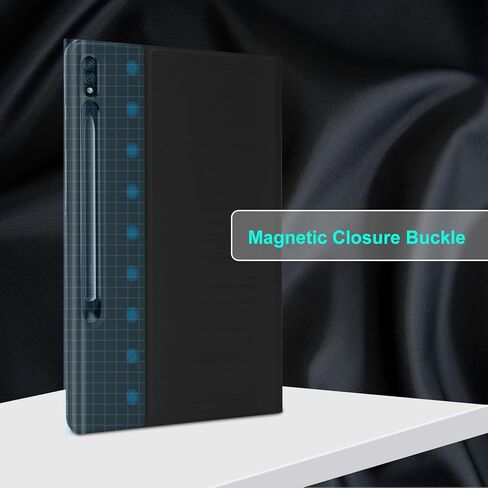 D DINGRICH Portable Galaxy Tab S8 Ultra Case with Keyboard 14.6 inch 2022 - Compatible with Model SM-X900/X906, Magnetic Flip-Fold Leather Case, Backlit Detachable Keyboard - Lightweight Keyboard Kit in Kuwait