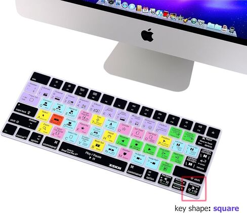 XSKN Magic Keyboard Final Cut Pro Shortcut Keyboard Cover, XSKN Durable FCPX Hotkeys Silicone Keyboard Skin for Apple Magic Keyboard MLA22LL/A, MLA22B/A (US & EU version) in Saudi Arabia