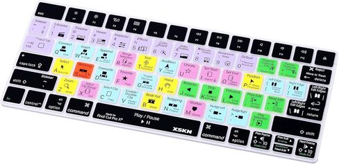 XSKN Magic Keyboard Final Cut Pro Shortcut Keyboard Cover, XSKN Durable FCPX Hotkeys Silicone Keyboard Skin for Apple Magic Keyboard MLA22LL/A, MLA22B/A (US & EU version) in Saudi Arabia