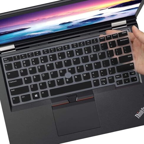 غطاء لوحة المفاتيح لعام 2022 2021 جديد 14 بوصة Lenovo ThinkPad X1 Carbon Gen 9، Thinkpad X1 Yoga Gen 6 14 بوصة غطاء حماية لوحة مفاتيح الكمبيوتر المحمول، تصميم أمريكي - شفاف in Kuwait