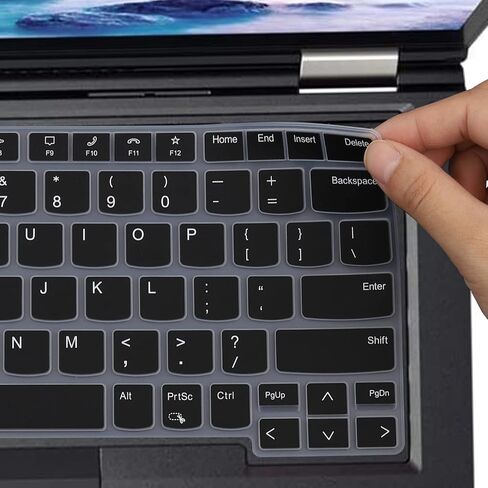 غطاء لوحة المفاتيح لعام 2022 2021 جديد 14 بوصة Lenovo ThinkPad X1 Carbon Gen 9، Thinkpad X1 Yoga Gen 6 14 بوصة غطاء حماية لوحة مفاتيح الكمبيوتر المحمول، تصميم أمريكي - شفاف in Kuwait