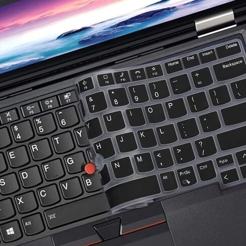 غطاء لوحة المفاتيح لعام 2022 2021 جديد 14 بوصة Lenovo ThinkPad X1 Carbon Gen 9، Thinkpad X1 Yoga Gen 6 14 بوصة غطاء حماية لوحة مفاتيح الكمبيوتر المحمول، تصميم أمريكي - شفاف in Kuwait