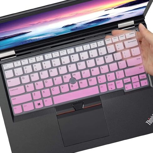 غطاء لوحة المفاتيح لعام 2022 2021 جديد 14 بوصة Lenovo ThinkPad X1 Carbon Gen 9، Thinkpad X1 Yoga Gen 6 14 بوصة غطاء حماية لوحة مفاتيح الكمبيوتر المحمول، تصميم أمريكي - شفاف in Kuwait