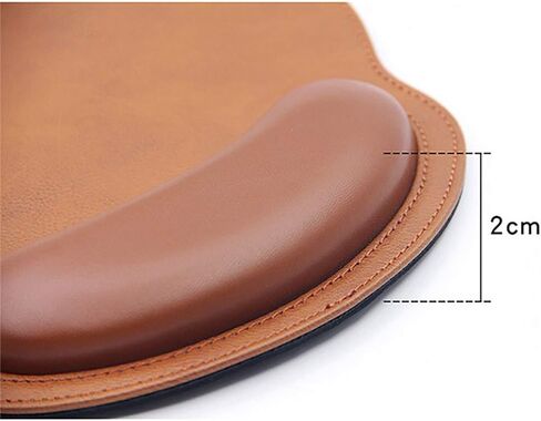 Ergonomic Mouse Pad with Wrist Support,PU Leather Mousepad for Laptop Computers,Non Slip Rubber Base Memory Foam Wrist Rest Mouse Pads for Home Work Office Easy Typing Pain Relief,Green in Saudi Arabia
