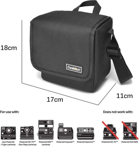 Cwatcun Carrying Camera Bag for Polaroid Box Camera,Camera Bag Case Compatible with Polaroid Originals OneStep+, Onestep 2, Now I-Type Instant, Polaroid 600 Film Camera. in Kuwait