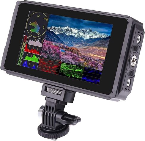 Foto4easy E50TLS 5 Inch IPS DSLR Camera Field Monitor Ultra Bright 2500nit Daylight Viewable 3D LUT Touch Screen with 4K HDMI 3G SDI Input/Output,Dual NP-F Battery Mount System in Saudi Arabia