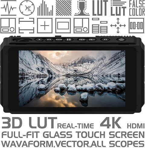 Foto4easy E50TLS 5 Inch IPS DSLR Camera Field Monitor Ultra Bright 2500nit Daylight Viewable 3D LUT Touch Screen with 4K HDMI 3G SDI Input/Output,Dual NP-F Battery Mount System in Saudi Arabia