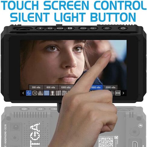 Foto4easy E50TLS 5 Inch IPS DSLR Camera Field Monitor Ultra Bright 2500nit Daylight Viewable 3D LUT Touch Screen with 4K HDMI 3G SDI Input/Output,Dual NP-F Battery Mount System in Saudi Arabia
