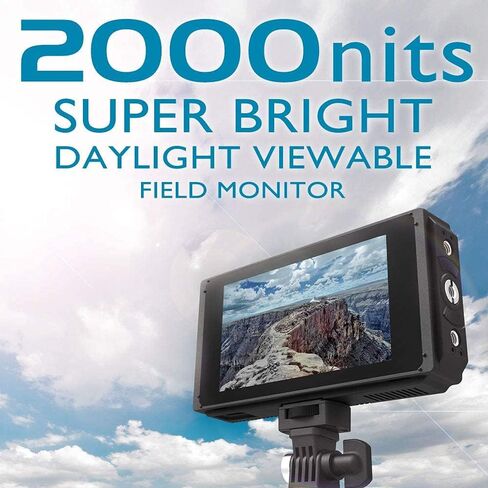 Foto4easy E50TLS 5 Inch IPS DSLR Camera Field Monitor Ultra Bright 2500nit Daylight Viewable 3D LUT Touch Screen with 4K HDMI 3G SDI Input/Output,Dual NP-F Battery Mount System in Saudi Arabia