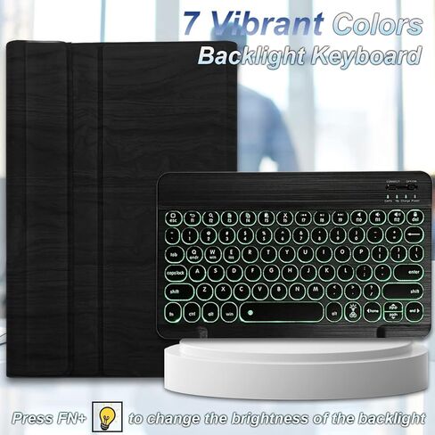 حافظة لوحة مفاتيح LDSOYIA Lenovo Tab P11 Plus 2021 & P11 2020 11 بوصة [Backlit، TB-J607F TB-J606X]، 7 ألوان خلفية قابلة للفصل لوحة مفاتيح لاسلكية لينوفو تاب P11 Plus & P11 in Kuwait