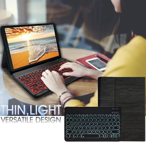 حافظة لوحة مفاتيح LDSOYIA Lenovo Tab P11 Plus 2021 & P11 2020 11 بوصة [Backlit، TB-J607F TB-J606X]، 7 ألوان خلفية قابلة للفصل لوحة مفاتيح لاسلكية لينوفو تاب P11 Plus & P11 in Kuwait