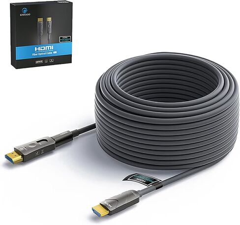 Fiber Optic HDMI Cable - 50ft, 4K@60Hz, HDMI to HDMI & Micro HDMI, HDR10, ARC, 3D, Slim for Laptop, Camera, PS4, Projector, TV in Kuwait