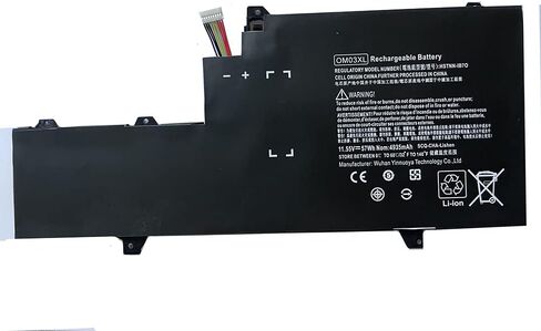 بطارية بديلة YNYNEW OM03XL متوافقة مع EliteBook X360 1030 G2 863167-1B1 863280-855 HSTNN-IB70 863167-171 11.55V 57Wh in Kuwait