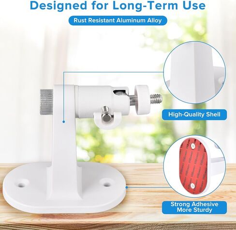 2 حزمة حامل تثبيت على الحائط لـ Wyze Cam Pan V3، Wyze Cam Pan V2، Wyze Cam V3، Wyze Cam Outdoor، 360 درجة دوارة + 90 درجة إمالة قوس جدار قابل للتعديل لنظام الكاميرا الداخلي Wyze مع زاوية رؤية أفضل in Kuwait