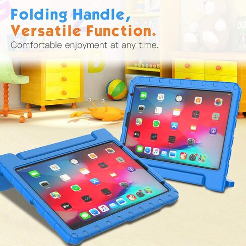 حافظة BMOUO 2022 iPad Air الجيل الخامس (10.9 بوصة) للأطفال، حافظة iPad Air الجيل الرابع للأطفال 2020، حافظة iPad Air 5/4، حافظة بمقبض قابل للتحويل مقاومة للصدمات لجهاز iPad Air 5th/4th Gen 10.9 بوصة، أزرق in Kuwait