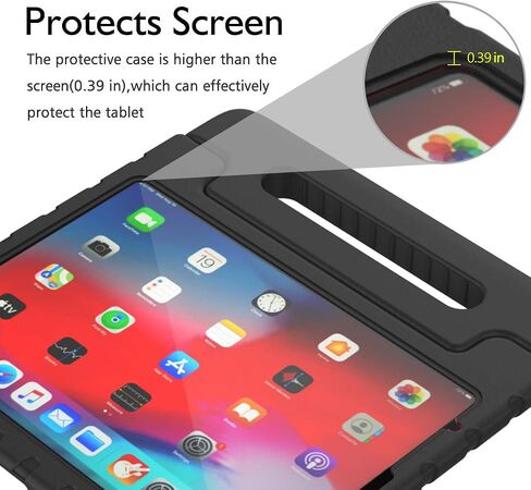 BMOUO 2022 iPad Air 5th Generation (10.9 Inch) Kids Case, 2020 iPad Air 4th Generation Kids Case, iPad Air 5/4 Case, Shockproof Convertible Handle Stand Case for iPad Air 5th/4th Gen 10.9 inch, Black in Kuwait