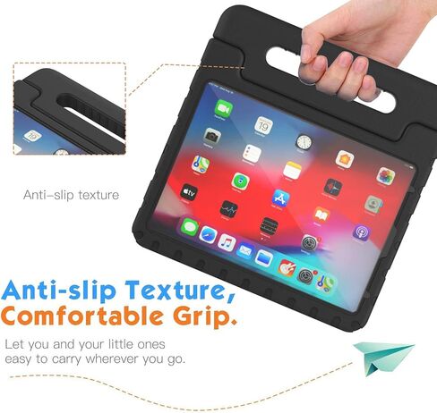 BMOUO 2022 iPad Air 5th Generation (10.9 Inch) Kids Case, 2020 iPad Air 4th Generation Kids Case, iPad Air 5/4 Case, Shockproof Convertible Handle Stand Case for iPad Air 5th/4th Gen 10.9 inch, Black in Kuwait
