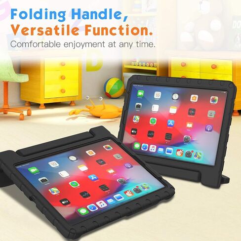 BMOUO 2022 iPad Air 5th Generation (10.9 Inch) Kids Case, 2020 iPad Air 4th Generation Kids Case, iPad Air 5/4 Case, Shockproof Convertible Handle Stand Case for iPad Air 5th/4th Gen 10.9 inch, Black in Kuwait