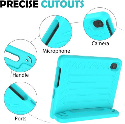 AVAWO Kids Case for iPad Mini 6 (2021,8.3 Inch) with Built-in Screen Protector, Shockproof Lightweight Handle Stand Cover for Model (A2567/A2568/A2569), Black in Kuwait