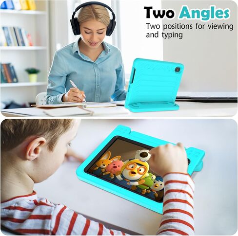 AVAWO Kids Case for iPad Mini 6 (2021,8.3 Inch) with Built-in Screen Protector, Shockproof Lightweight Handle Stand Cover for Model (A2567/A2568/A2569), Black in Kuwait