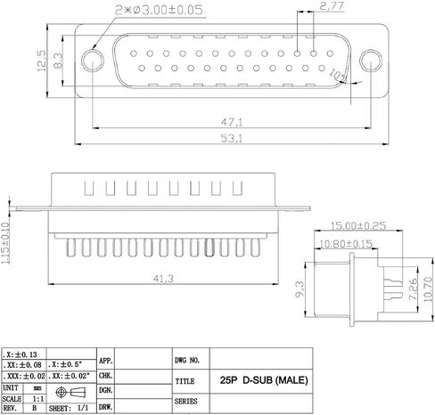 5PCS DB25 Female RS232 D-SUB Serial Solder Cup Connectors Kit, Gold Plated Joints RS232 Serial Solder Type Port 25 Pin D Sub Couplers with Plastic Hoods, Strain Relief Grommet and Screws in Kuwait