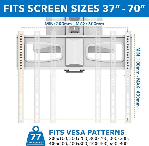 MOUNT-IT! Motorized Fireplace TV Wall Mount | Remote Control Electric Pull Down Mantel Mounting Bracket, Up to 77 Lbs Weight Capacity, Height Adjustable, Swivel, VESA 600x400 Compatible in Kuwait