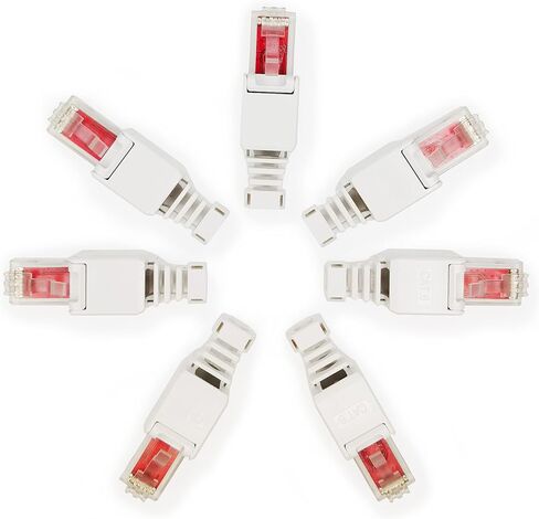 موصلات RJ45 خالية من الأدوات لـ UTP CAT6/CAT5e/CAT5، مقابس ذكر كابل إيثرنت من النوع المثقوب، إنهاء شبكة DIY سهل، لا يوجد إنترنت مجعد RJ 45 لـ 23awg-26awg، أطراف سلك LAN بدون أدوات [7 عبوات] in Kuwait