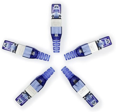 موصلات RJ45 خالية من الأدوات لـ UTP CAT6/CAT5e/CAT5، مقابس ذكر كابل إيثرنت من النوع المثقوب، إنهاء شبكة DIY سهل، لا يوجد إنترنت مجعد RJ 45 لـ 23awg-26awg، أطراف سلك LAN بدون أدوات [7 عبوات] in Kuwait