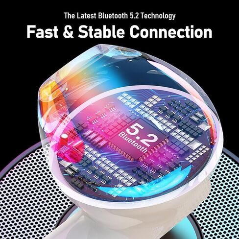 سماعات أذن بلوتوث لاسلكية من أوديفانس ناتشر 301 لهواتف iPhone وAndroid، صوت ممتاز، مكالمات واضحة، ملاءمة مريحة، شحن لاسلكي، وسائد أذن مثالية للعمل واليومي (أبيض) in Kuwait