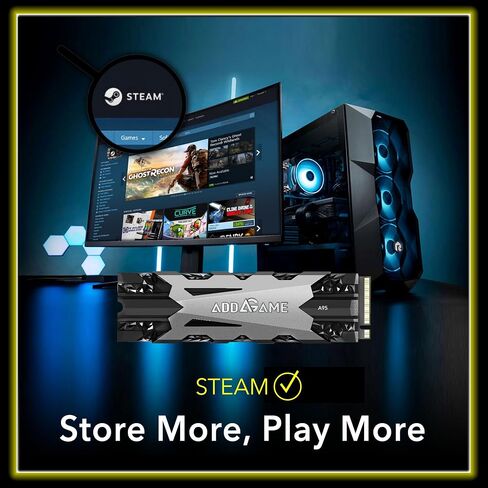 Addlink A93 2TB Storage Expansion for PS5 Console with Heatsink, Up to 7400mb/s, Gen 4 PCIe NVMe m.2 2280, SLC Cache Internal Solid State Drive(‎ad2TBA93M2P) in Kuwait